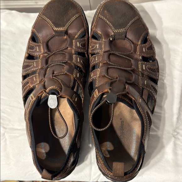 Hush Puppies Men's Brown Leather Sandals - EUC Size 11 - Picture 2 of 8